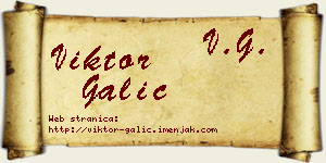 Viktor Galić vizit kartica